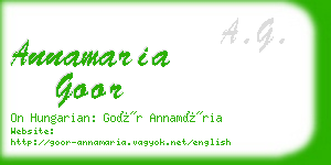 annamaria goor business card